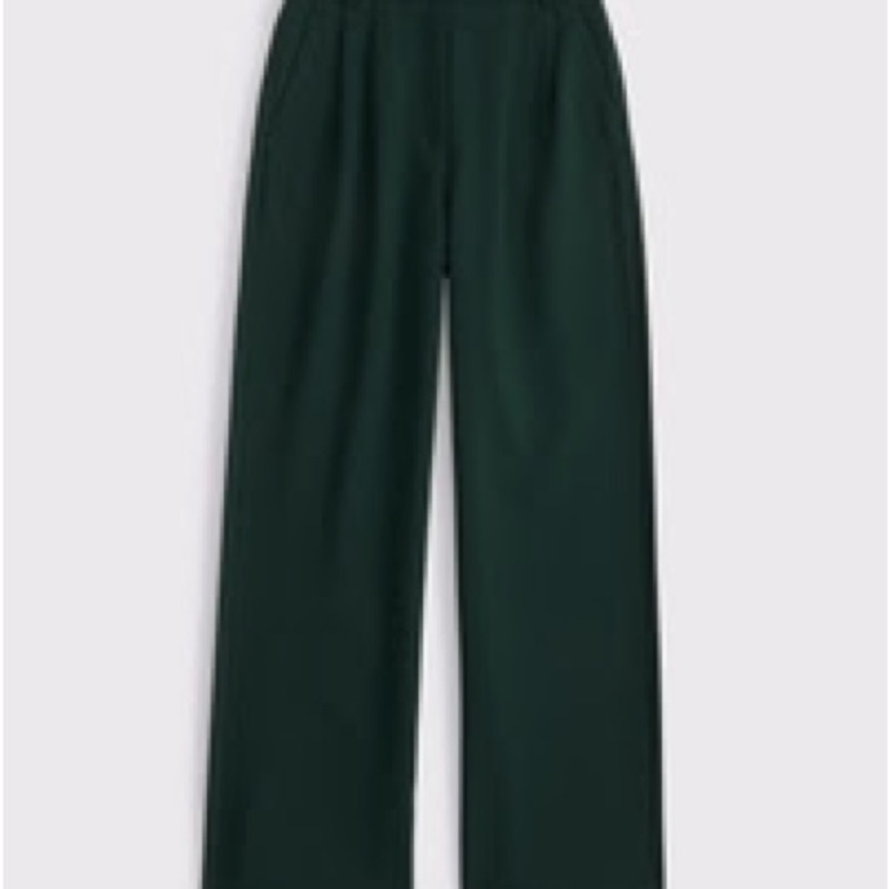 Women’s Wide-Leg Pants in Dark Green